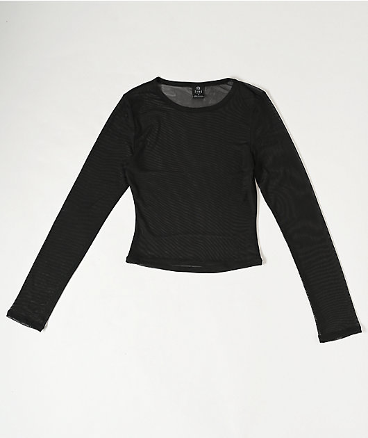 ゆ*き様 OBSIDIAN RECYCLED MESH LONG SLEEVE Skims Mesh Obsidian Longsleeve Dress | Pickle