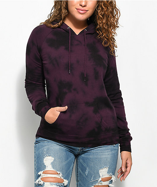 burgundy tie dye hoodie