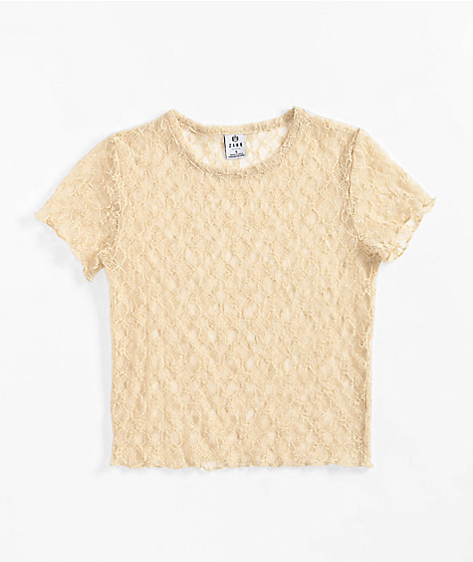 Zine Toulouse Natural Lace Top | Zumiez