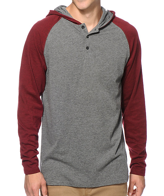 hooded henley shirt