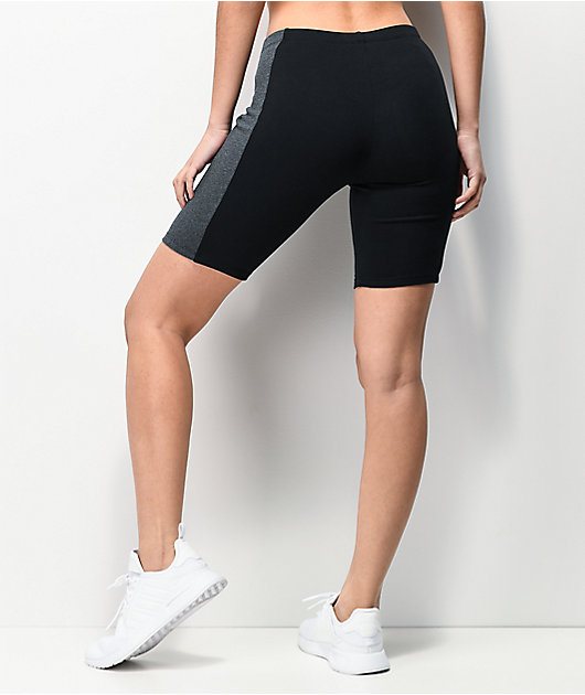 Zine Trin Black & Charcoal Bike Shorts