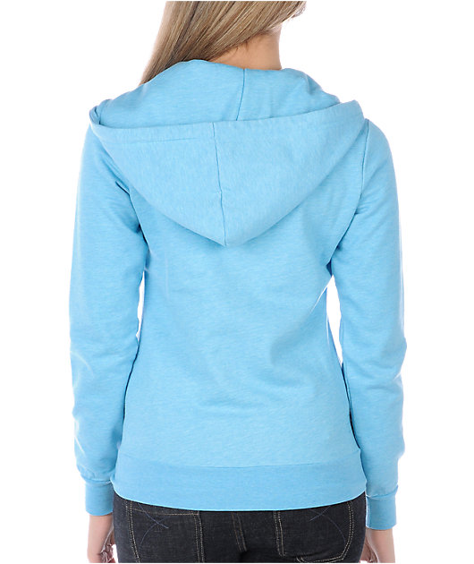 aqua zip up hoodie