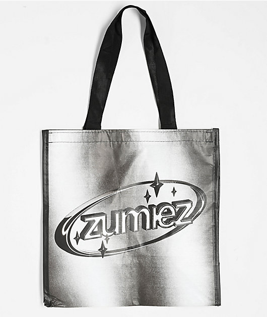 Zumiez Chrome Logo Large Grey Tote Bag