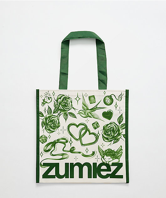 Zumiez Flash Sheet Green Small Tote Bag