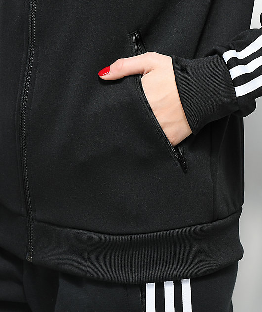 adidas 3 Stripe Black Track Jacket