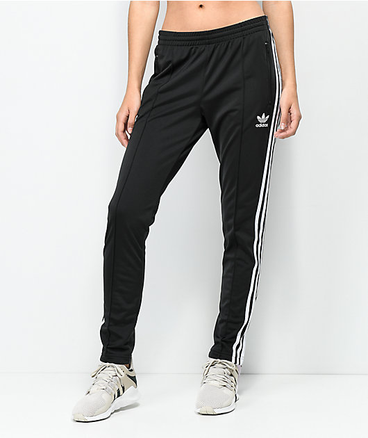 adidas 3 Stripe Black Track Pants | Zumiez