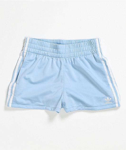 baby blue adidas 3 stripe shorts