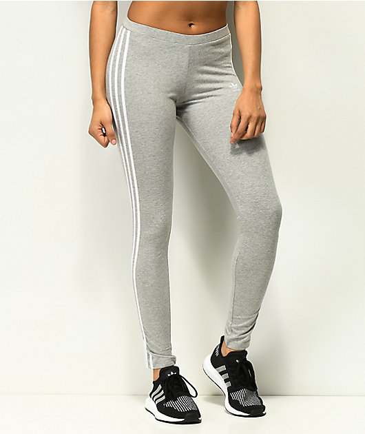 grey 3 stripe adidas leggings
