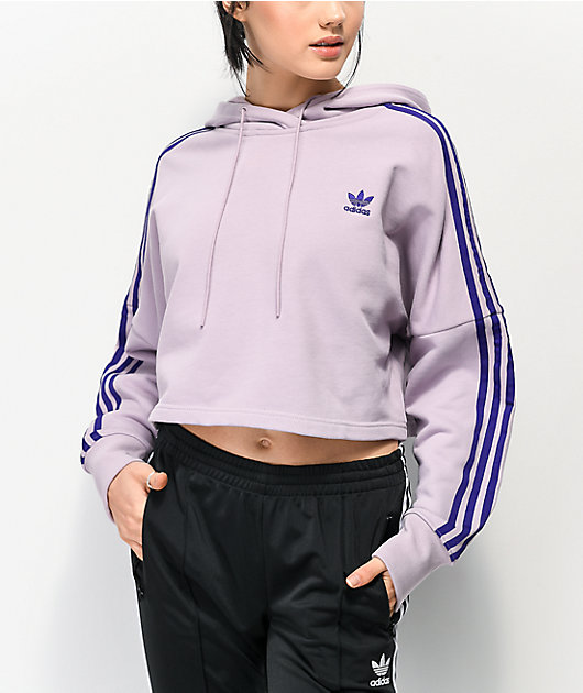 adidas lilac cropped hoodie