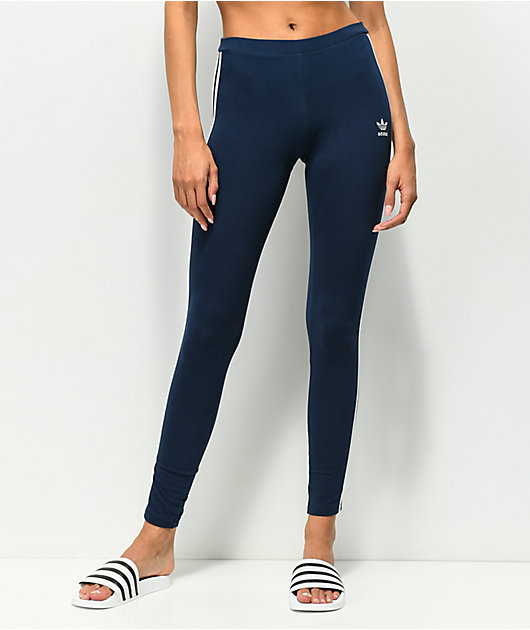 navy blue adidas leggings womens