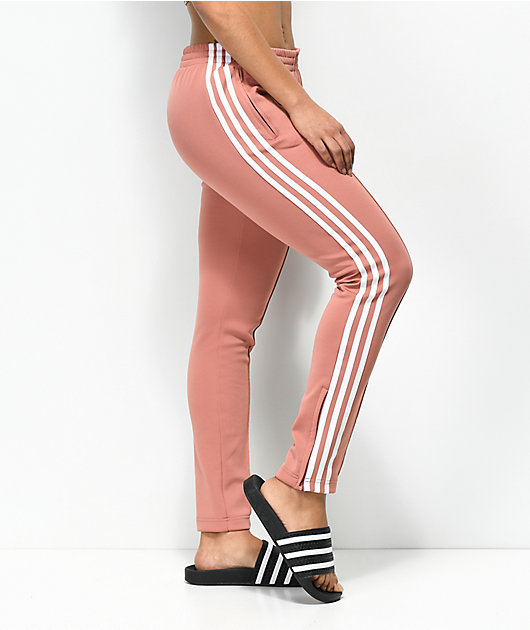 women's adidas pink stripe pants