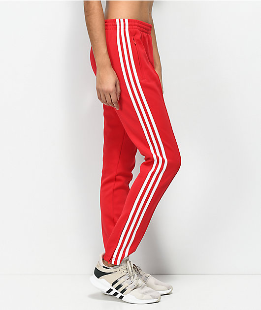 track pants adidas red