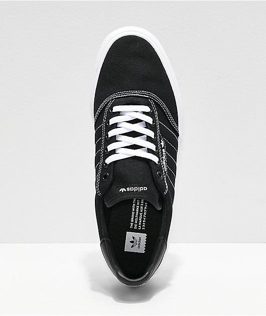 adidas 3mc black & white contrast canvas shoes