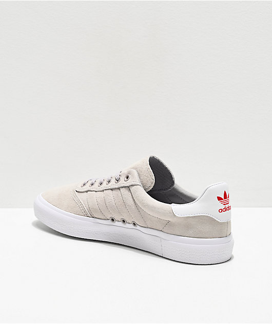 adidas 3mc grey white & scarlet shoes