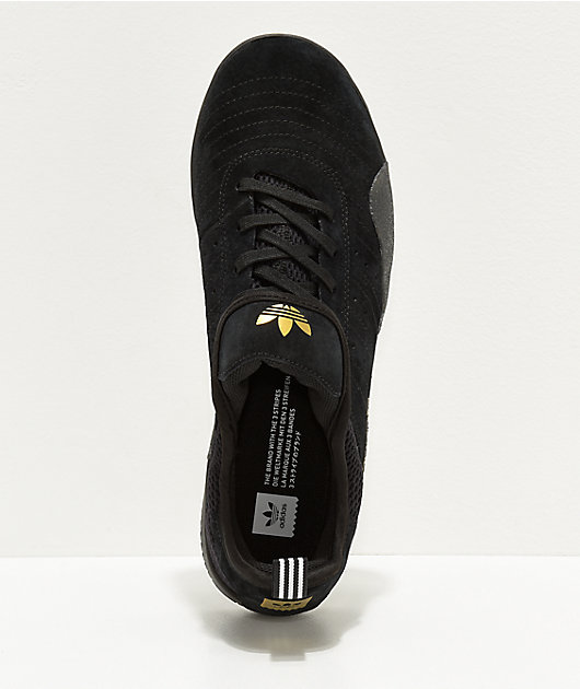 zapatos adidas negros con dorados