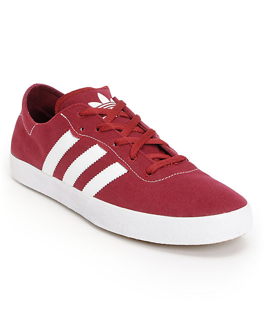 adidas red canvas shoes