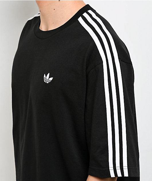 adidas Adicolor 3 Stripes Black Oversized T-Shirt