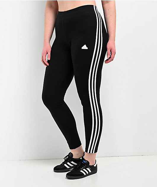 Adidas three stripe leggings black top