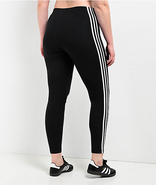 Adidas Women s Essentials 3 Stripes Leggings Black White S