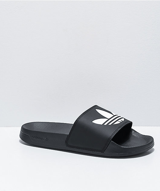 adidas Lite sandalias negras blancas