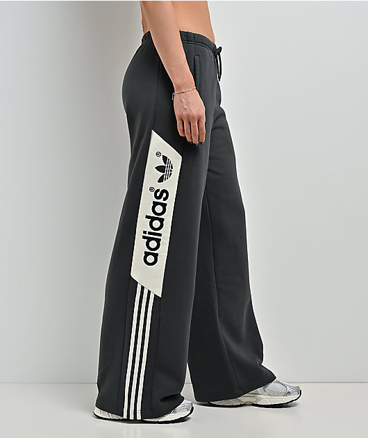 adidas Adisignature NY Block Utility Black Wide Leg Sweatpants