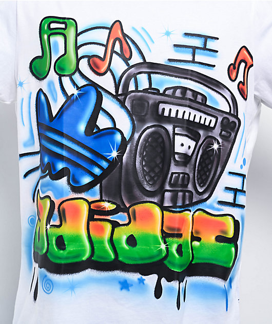 adidas Airbrush White T-Shirt | Zumiez