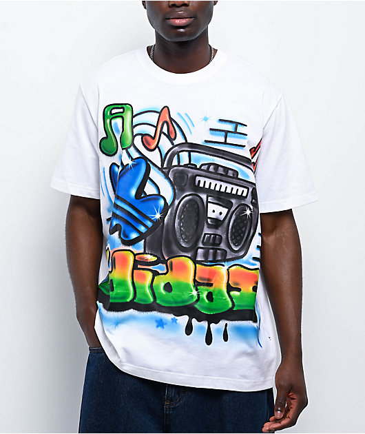 adidas Airbrush White T-Shirt | Zumiez