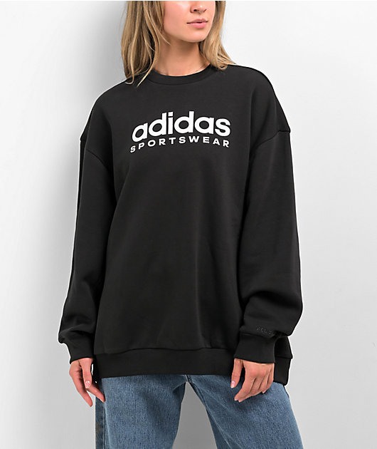 adidas All Season Black Oversized Crewneck | Zumiez Sweatshirt