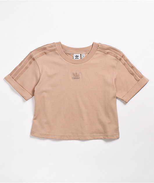 adidas Ash Pearl Crop T-Shirt | Zumiez