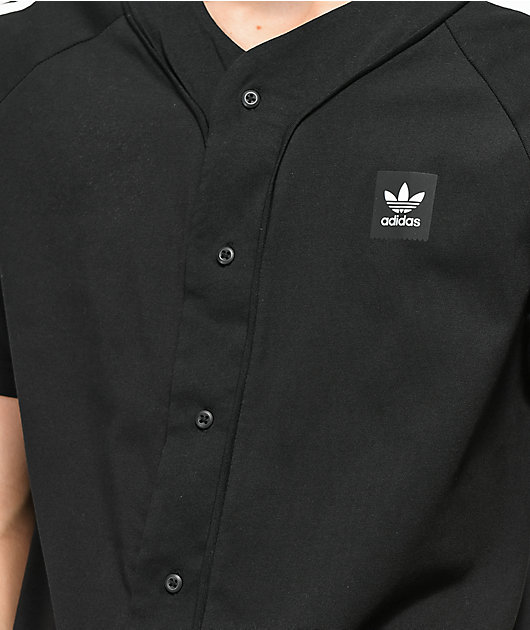 adidas black baseball jersey