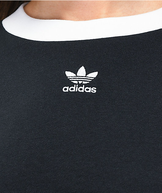 Adidas Black Crop T Shirt Zumiez