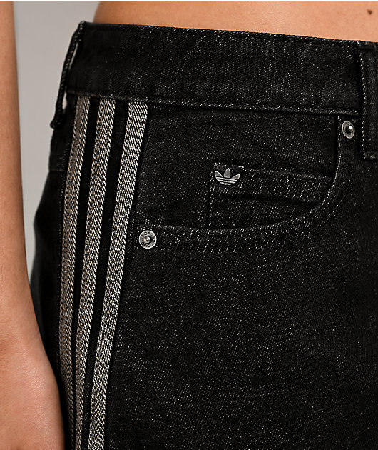 adidas Black Wash Denim Mini Skirt