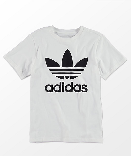 adidas Boys Trefoil White T-Shirt