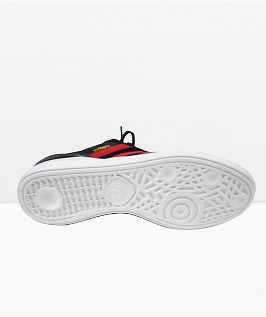 adidas Busenitz Black, Red & White Skate Shoes