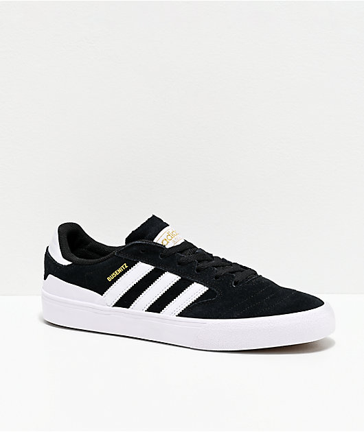 adidas Busenitz Vulc II Black, White Gum Shoes Zumiez