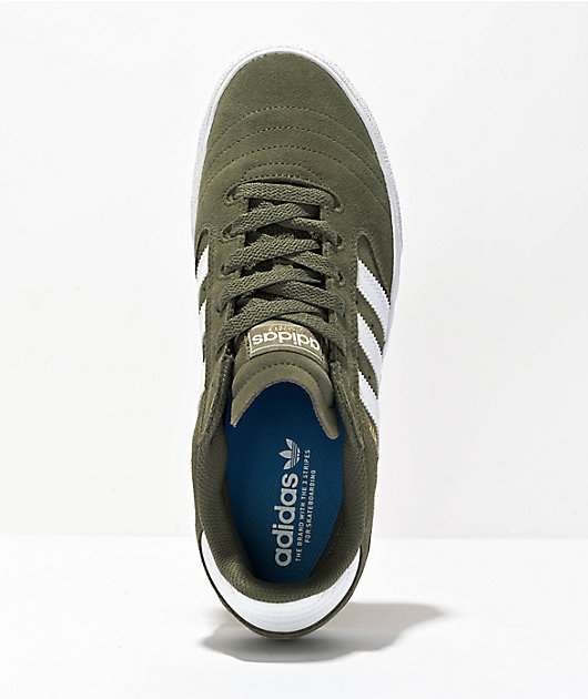 White shoes olive clearance green