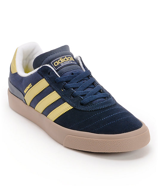 blue and gold adidas shoes