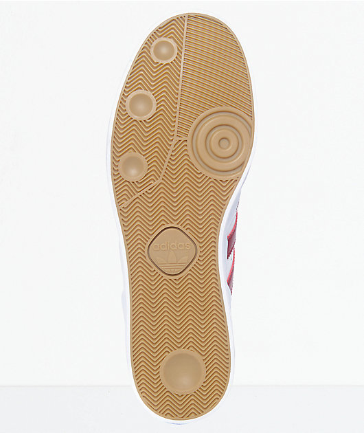 adidas busenitz vulc samba rx white & burgundy shoes