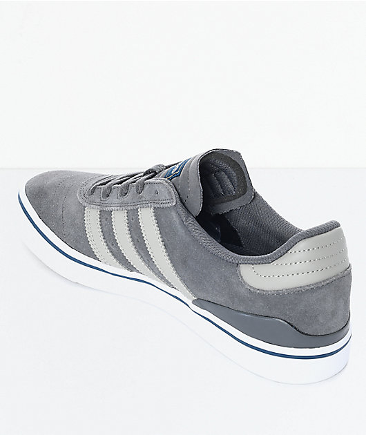 adidas busenitz vulc grey & dark blue suede shoes