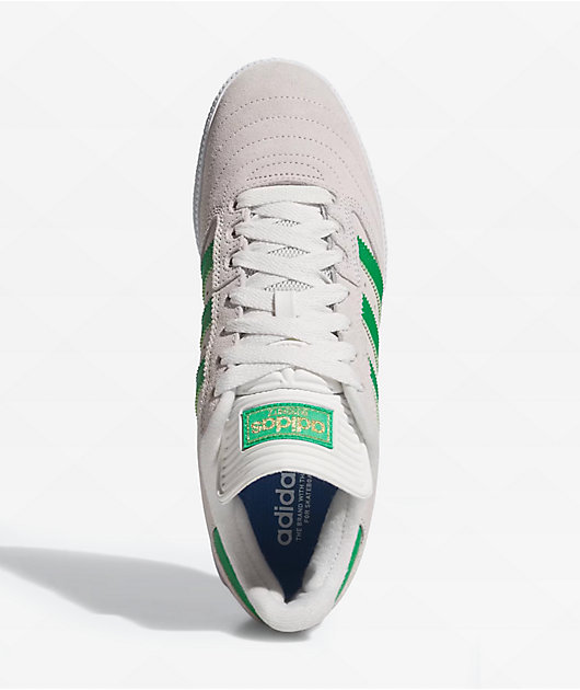 adidas Busenitz White & Green Skate Shoes