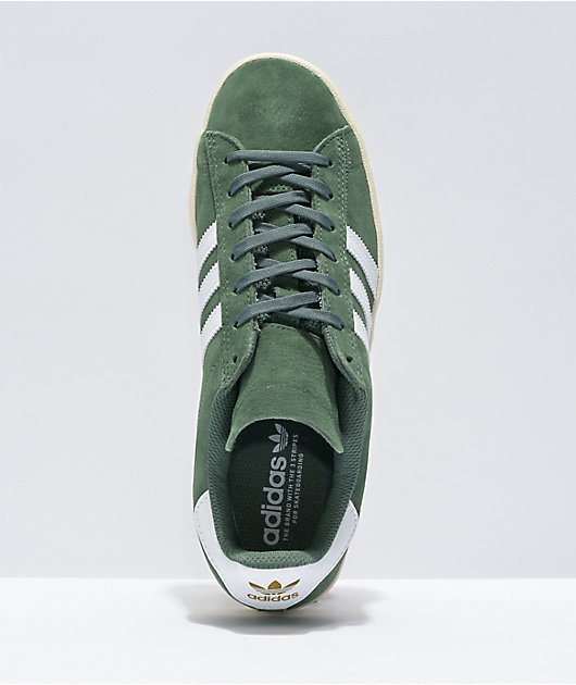 adidas Campus ADV Green Oxide & White Skate Shoes adidas Campus ADV Green Oxide & White Skate Shoes