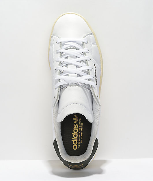 adidas Campus ADV White Olive & White Shoes | Zumiez