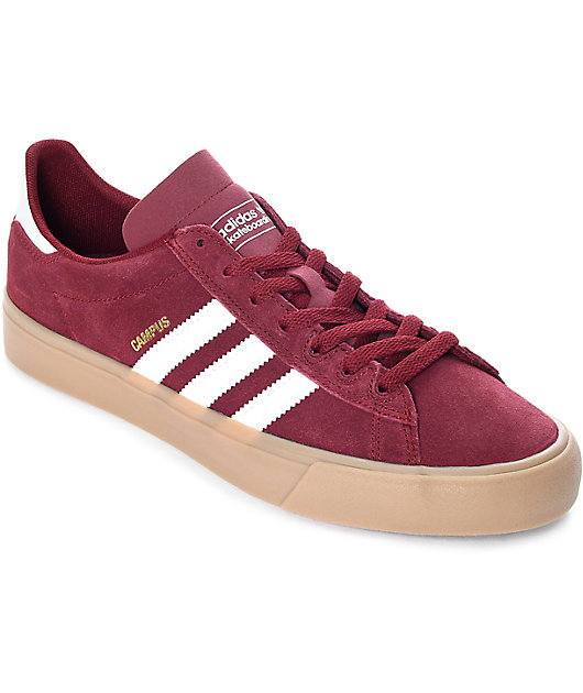 adidas Campus Vulc II zapatos en blanco, goma y color vino | Zumiez