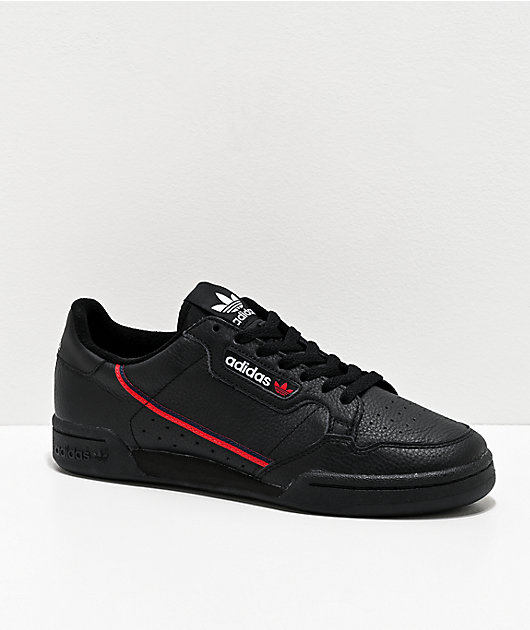 adidas Continental 80 zapatos en escarlata y negro | Zumiez