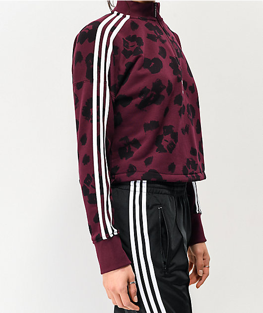 adidas floral zip hoodie