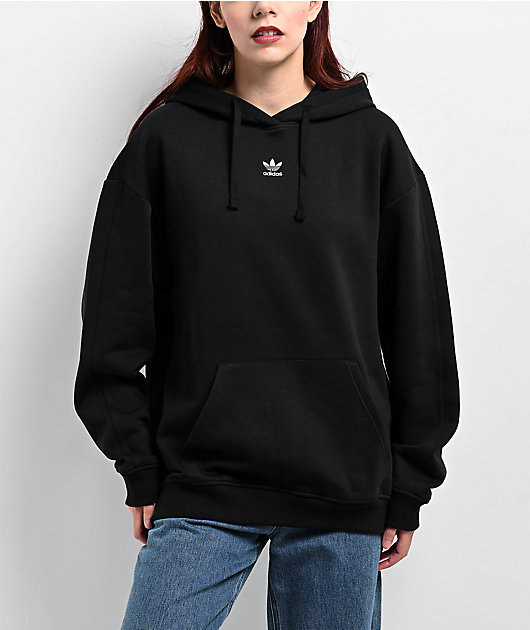 adidas Essentials Black Oversized Hoodie | Zumiez