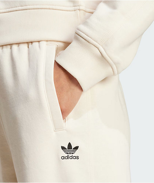 adidas Essentials Fleece Wonder White Jogger Sweatpants Zumiez