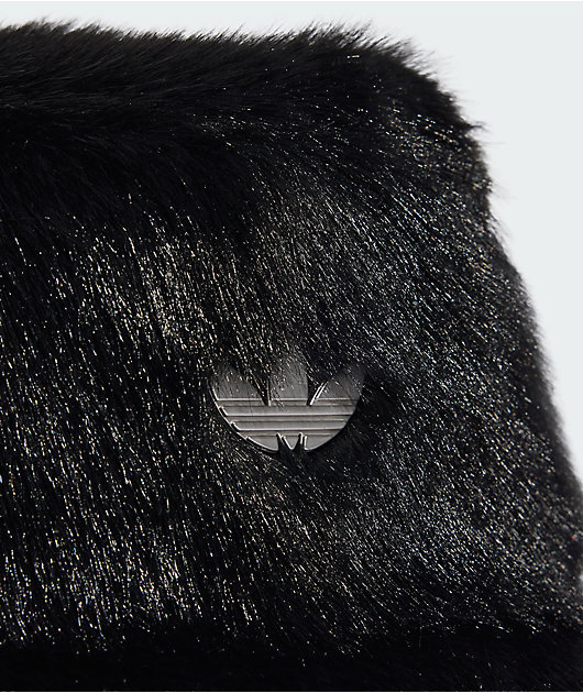 adidas Faux-Fur Black Bucket Hat