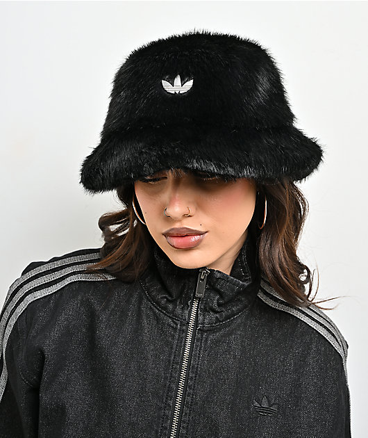 adidas Faux-Fur Black Bucket Hat
