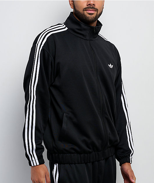 新品adidas originals FireBird Track jacket adidas Firebird Black Track Jacket | Zumiez